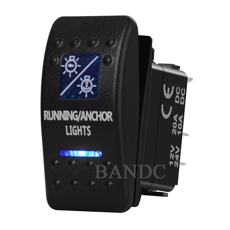 Fishing Boat Anchor - Corrida LED azul e luz de
